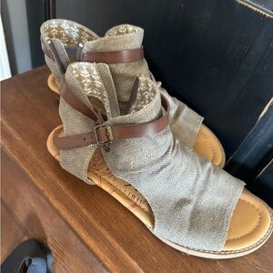 Blowfish Gray and Brown Sandals